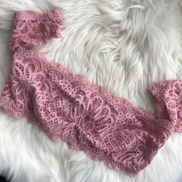 VS | Pink Lace Off Shoulder bra bralette dream - Picture 2 of 6